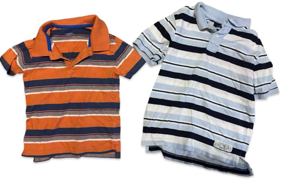 Boys’ lot of 2 Cherokee short-sleeve striped polo shirts 5t